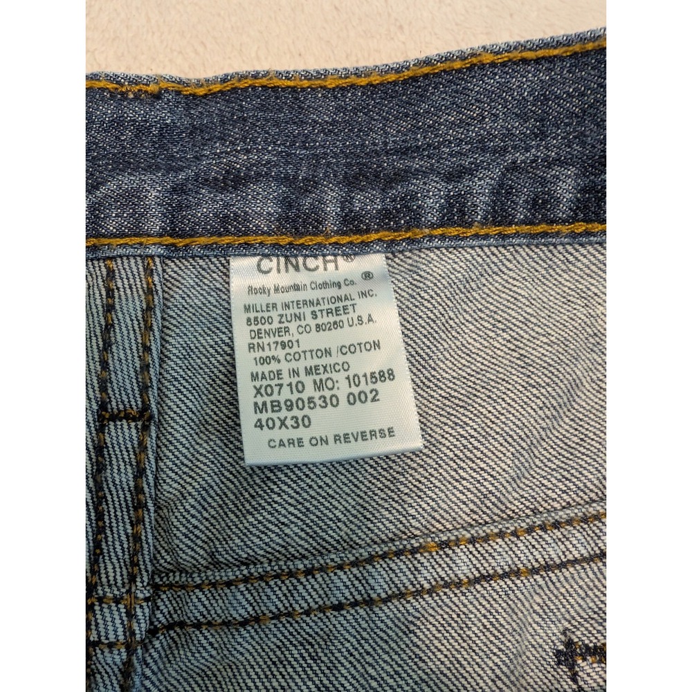 Cinch Green Label Blue Jeans Men 40x30 Rodeo Cowboy Ranch Pants - Picture 3 of 5